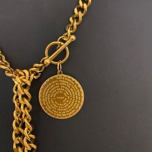 Gold Tone Necklace and Bracelet Set